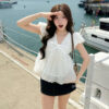 Áo babydoll DOLLIE top tay bồng cổ tim dáng bí ngô